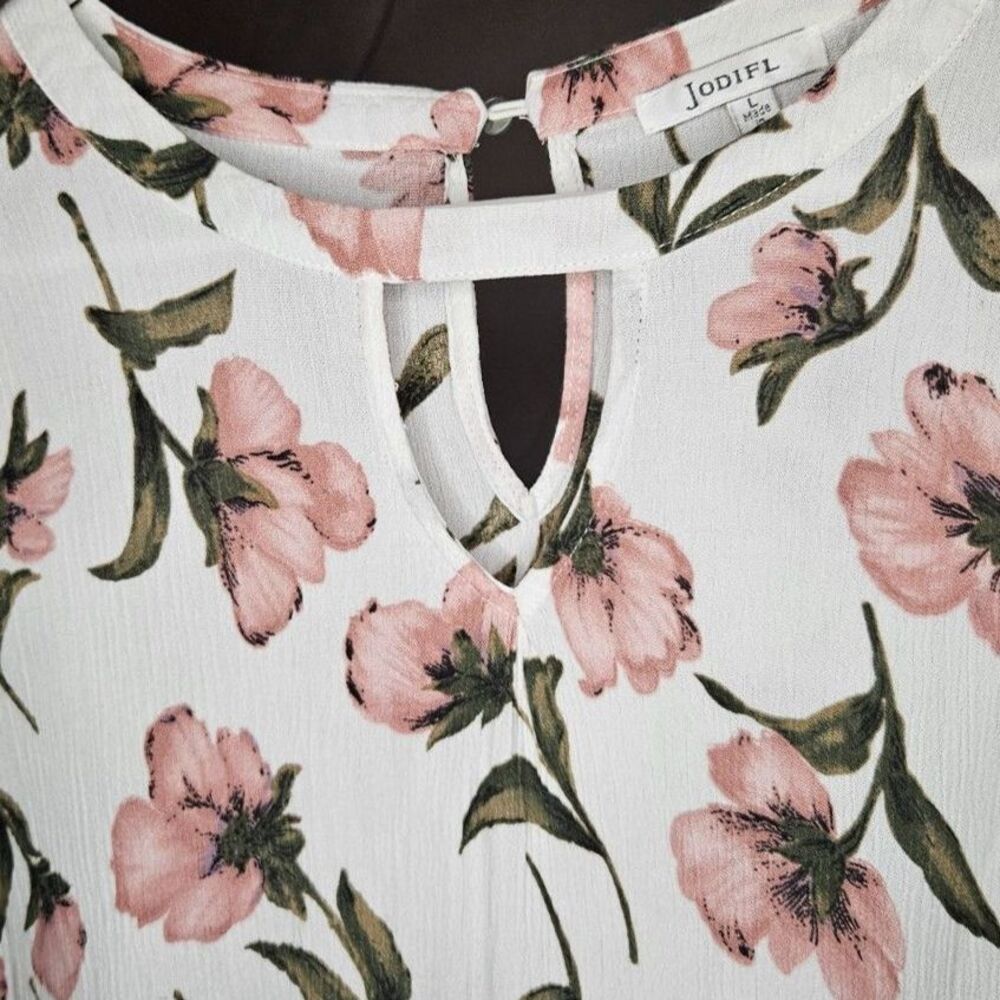Jodifil, Cream, Mauve, Moss, Blue, Top, Size: L - Picture 4 of 5